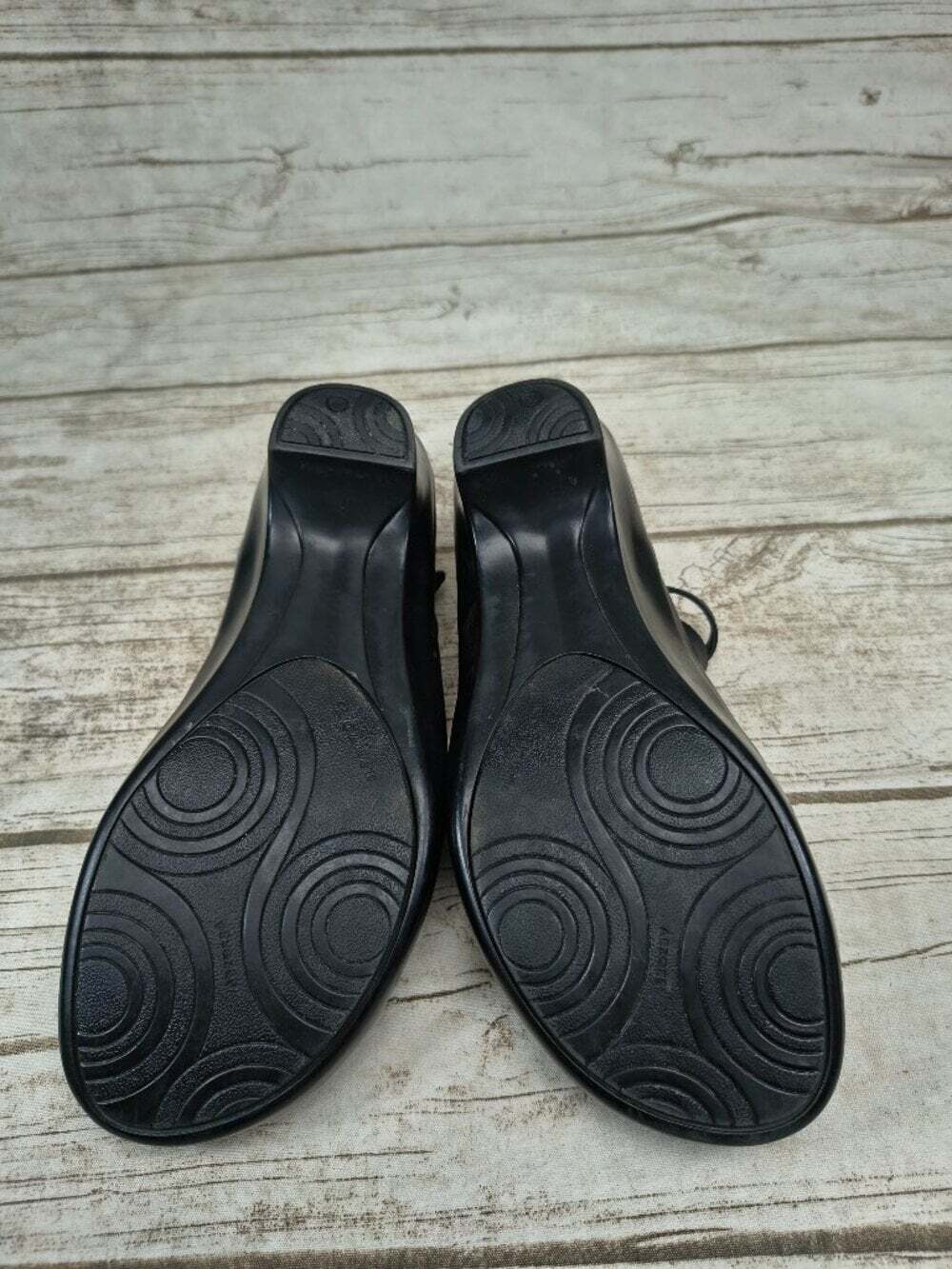 Aravon Black Leather Comfort Mary Jane Shoes Women’s Size 8 EE Extra Wide - Picture 3 of 11